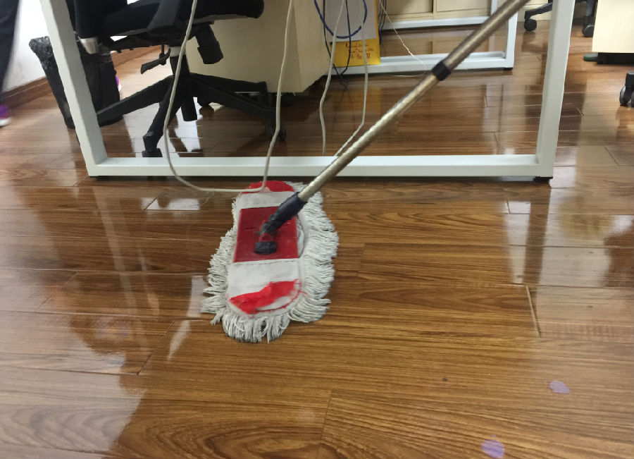 龙马潭区木地板保洁案例
